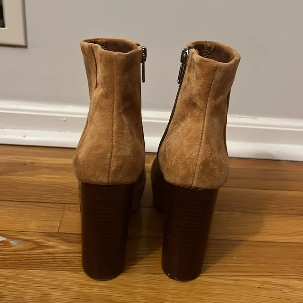 Steve Madden Gratify Booties in Cognac Suede - Picture 4 of 7